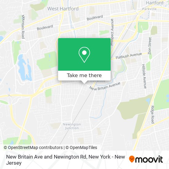 Mapa de New Britain Ave and Newington Rd