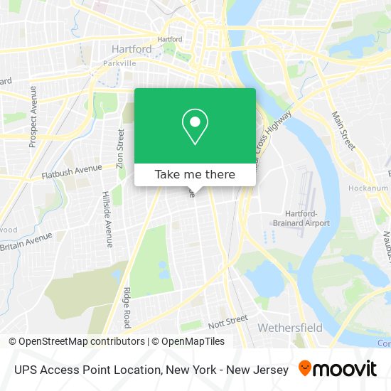 UPS Access Point Location map