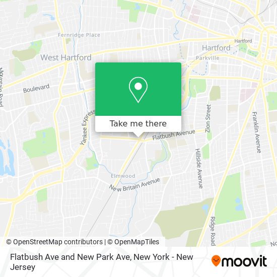 Flatbush Ave and New Park Ave map