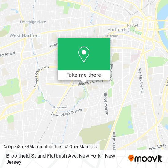 Brookfield St and Flatbush Ave map