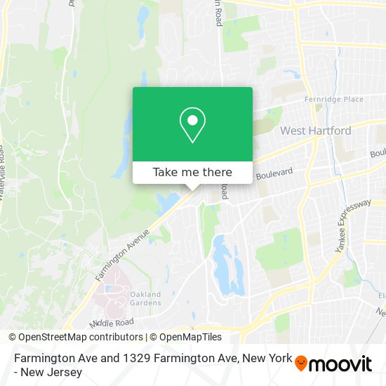 Farmington Ave and 1329 Farmington Ave map