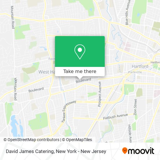 Mapa de David James Catering