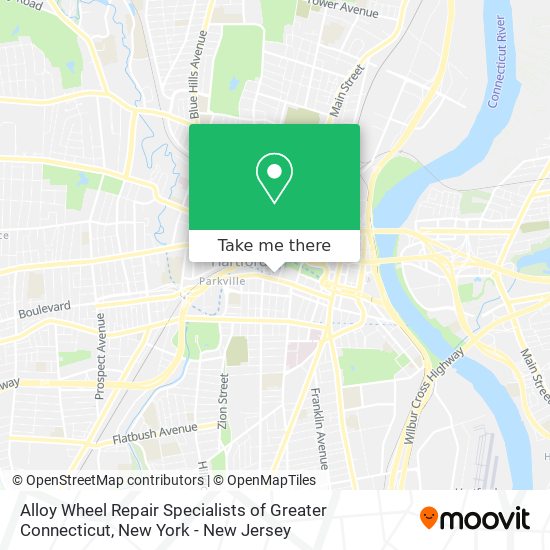 Alloy Wheel Repair Specialists of Greater Connecticut map