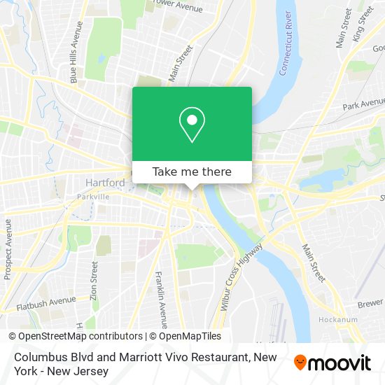 Columbus Blvd and Marriott Vivo Restaurant map