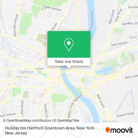 Mapa de Holiday Inn Hartford Downtown Area