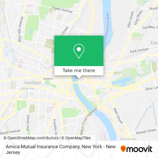 Amica Mutual Insurance Company map