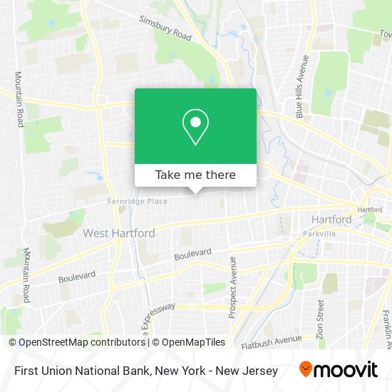 First Union National Bank map
