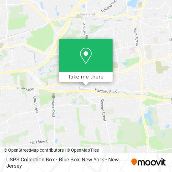 USPS Collection Box - Blue Box map