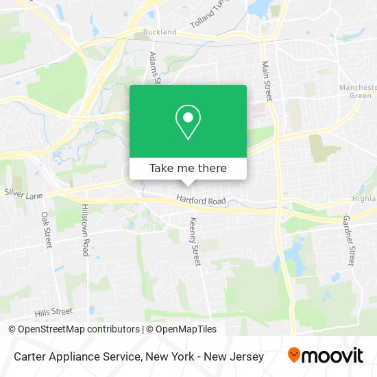 Carter Appliance Service map