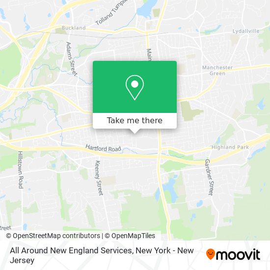 All Around New England Services map