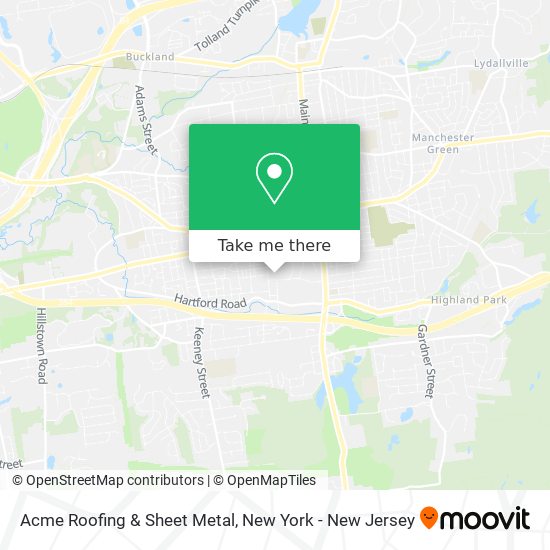 Acme Roofing & Sheet Metal map