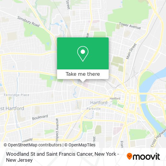 Mapa de Woodland St and Saint Francis Cancer
