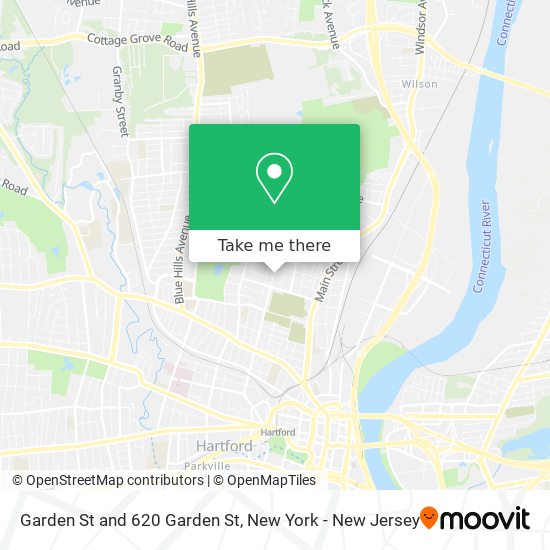 Garden St and 620 Garden St map