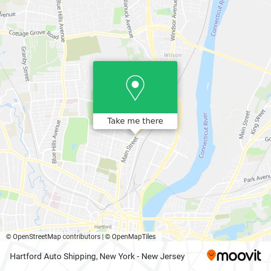 Mapa de Hartford Auto Shipping