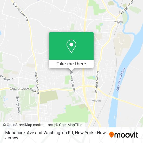 Matianuck Ave and Washington Rd map