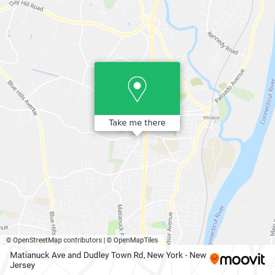 Matianuck Ave and Dudley Town Rd map