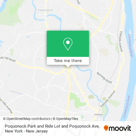 Mapa de Poquonock Park and Ride Lot and Poquonock Ave