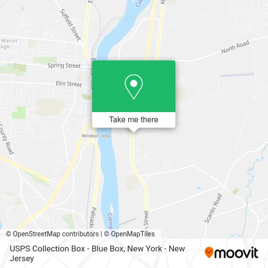 USPS Collection Box - Blue Box map