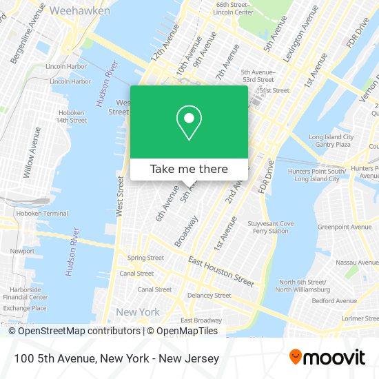 Mapa de 100 5th Avenue