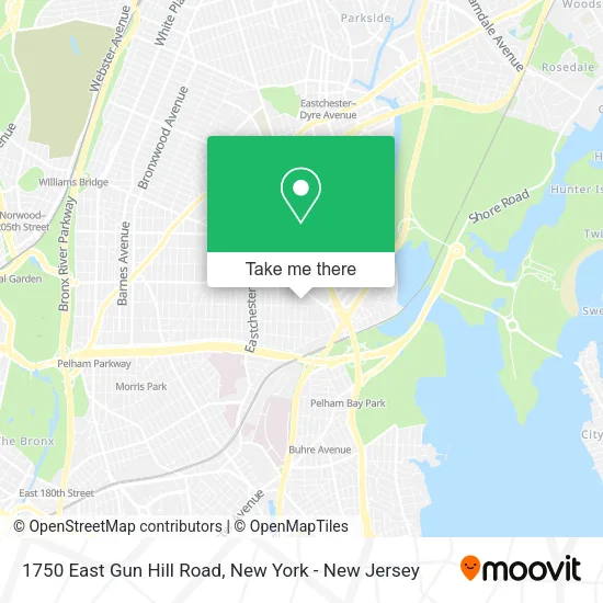 Mapa de 1750 East Gun Hill Road