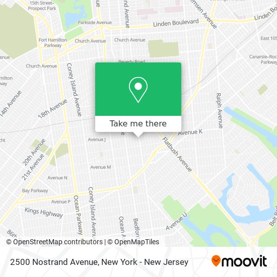 Mapa de 2500 Nostrand Avenue