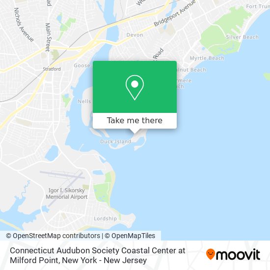 Connecticut Audubon Society Coastal Center at Milford Point map