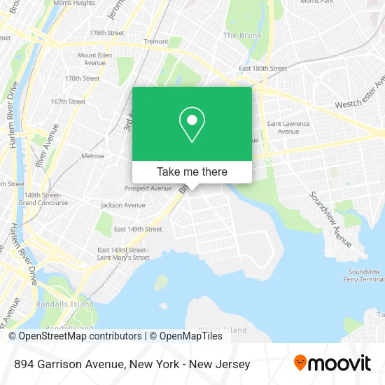 Mapa de 894 Garrison Avenue
