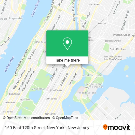 160 East 120th Street map