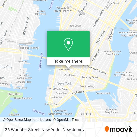 26 Wooster Street map