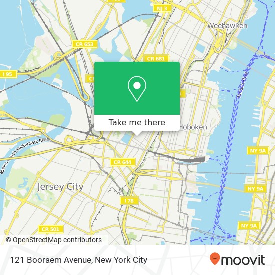 Mapa de 121 Booraem Avenue