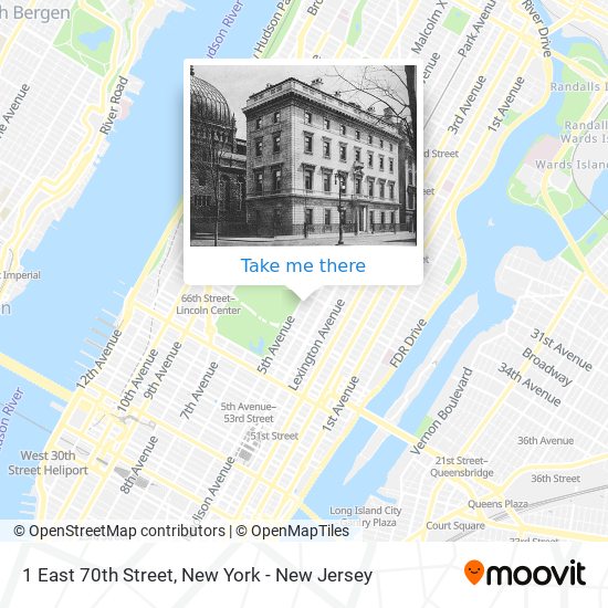 1 East 70th Street map