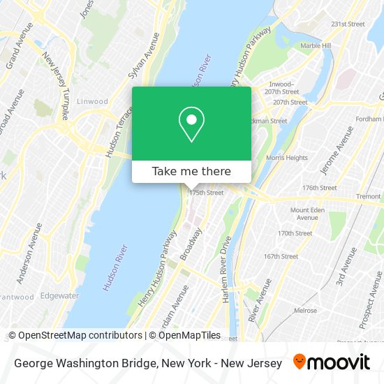 George Washington Bridge map