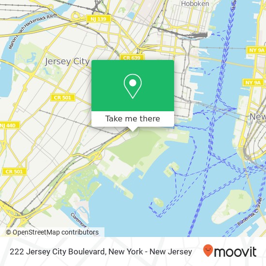 222 Jersey City Boulevard map