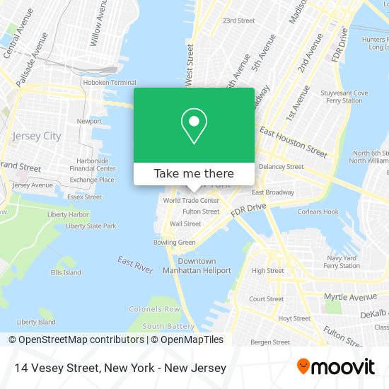 14 Vesey Street map