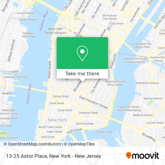 Mapa de 13-25 Astor Place