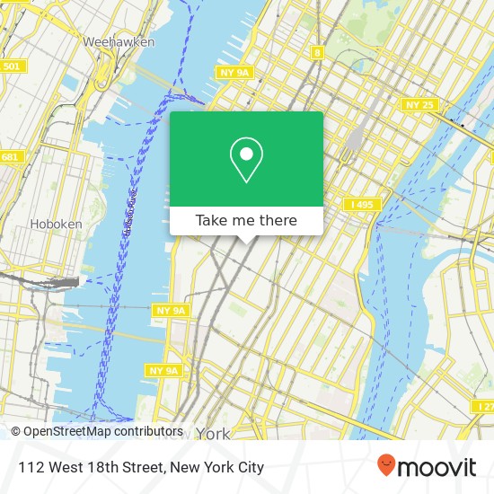 112 West 18th Street map