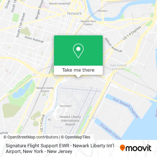 Mapa de Signature Flight Support EWR - Newark Liberty Int'l Airport