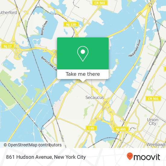 Mapa de 861 Hudson Avenue