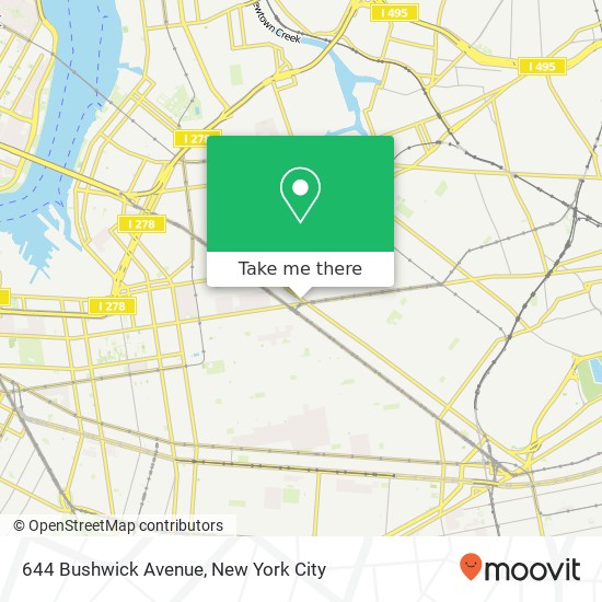 644 Bushwick Avenue map