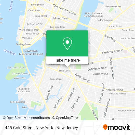 445 Gold Street map