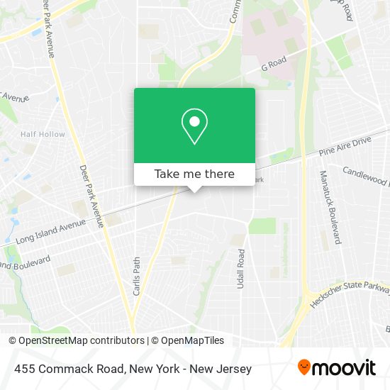 Mapa de 455 Commack Road