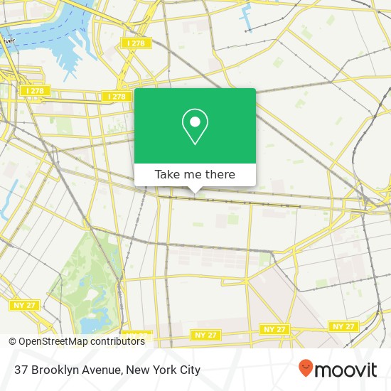 Mapa de 37 Brooklyn Avenue