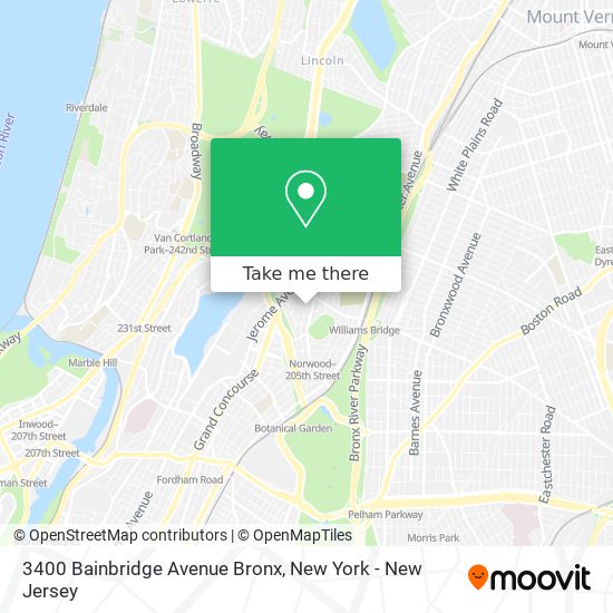 Mapa de 3400 Bainbridge Avenue Bronx