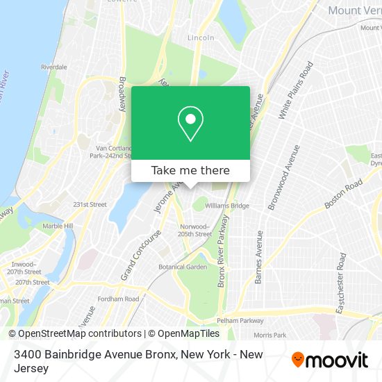 3400 Bainbridge Avenue Bronx map