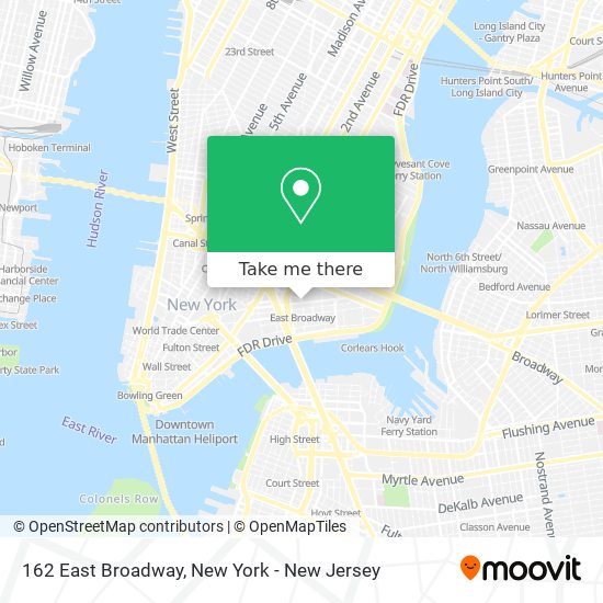 Mapa de 162 East Broadway