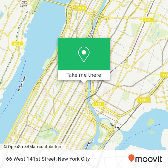 66 West 141st Street map