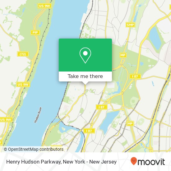 Henry Hudson Parkway map