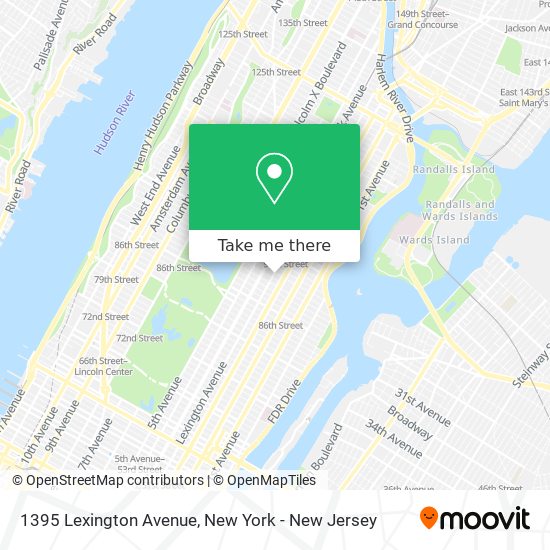 1395 Lexington Avenue map