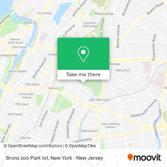 Mapa de Bronx zoo Park lot