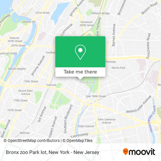 Bronx zoo Park lot map